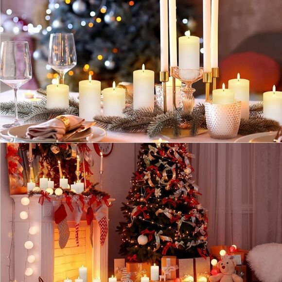 White flameless candles.  Set of six white LED with remote & timer. NWT - Picture 5 of 6